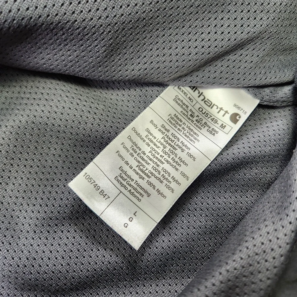Carhartt Jacket Men Large Rain Defender Rockford Anorak 1/2 Zip Pullover Work